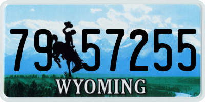 WY license plate 7957255