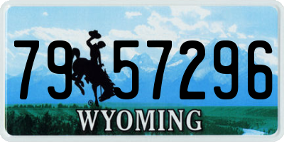 WY license plate 7957296
