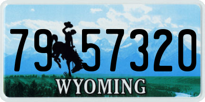 WY license plate 7957320
