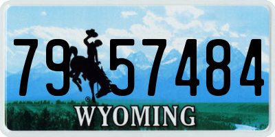 WY license plate 7957484