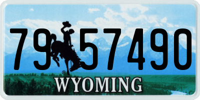 WY license plate 7957490