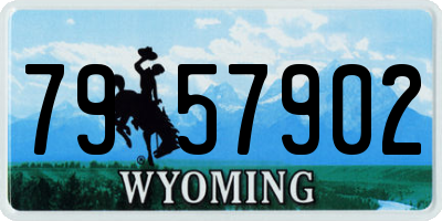 WY license plate 7957902