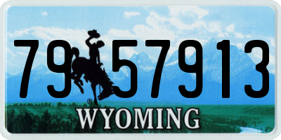 WY license plate 7957913