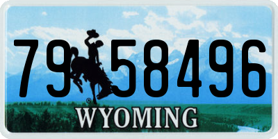 WY license plate 7958496