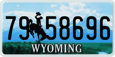 WY license plate 7958696