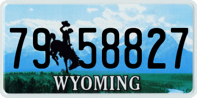 WY license plate 7958827