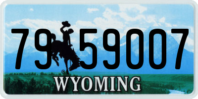 WY license plate 7959007