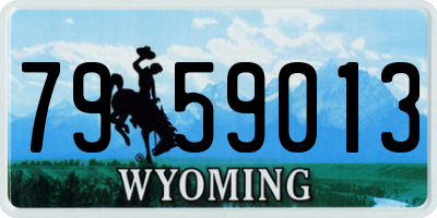 WY license plate 7959013