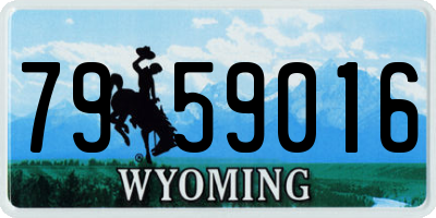WY license plate 7959016