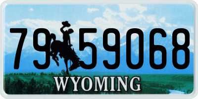 WY license plate 7959068