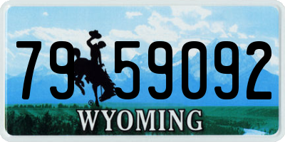 WY license plate 7959092