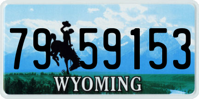 WY license plate 7959153