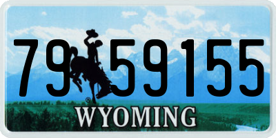 WY license plate 7959155