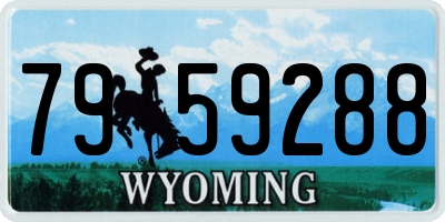 WY license plate 7959288