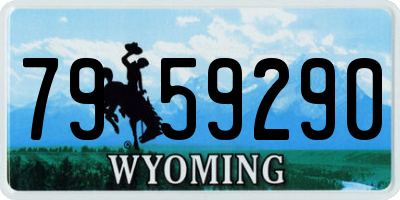 WY license plate 7959290