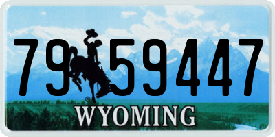 WY license plate 7959447