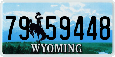WY license plate 7959448