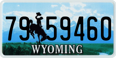 WY license plate 7959460