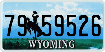 WY license plate 7959526
