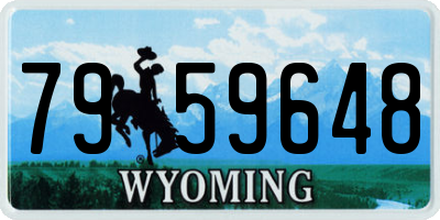 WY license plate 7959648
