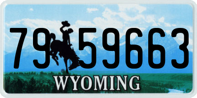 WY license plate 7959663