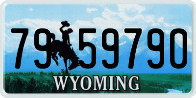 WY license plate 7959790