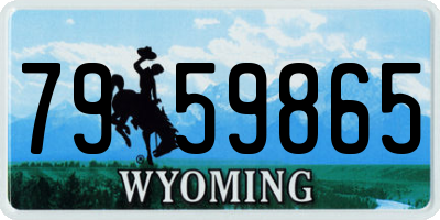 WY license plate 7959865