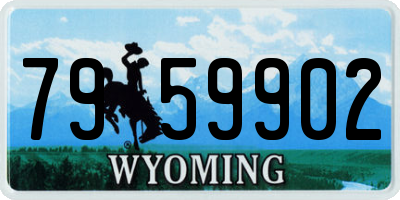 WY license plate 7959902