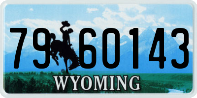 WY license plate 7960143