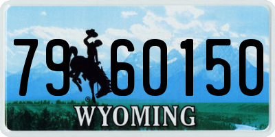 WY license plate 7960150