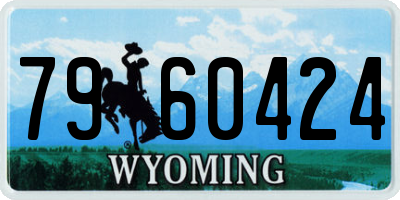 WY license plate 7960424