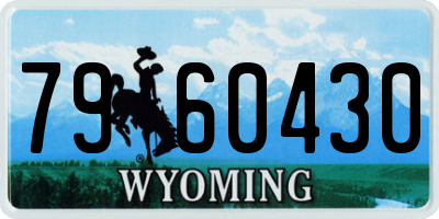 WY license plate 7960430