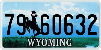 WY license plate 7960632