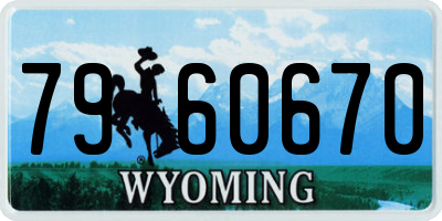 WY license plate 7960670