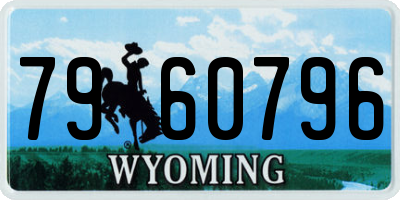 WY license plate 7960796