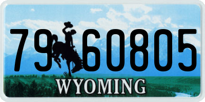 WY license plate 7960805