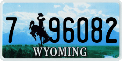 WY license plate 796082