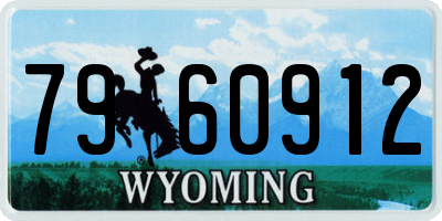 WY license plate 7960912