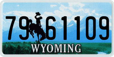 WY license plate 7961109