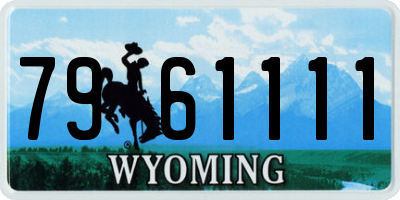 WY license plate 7961111