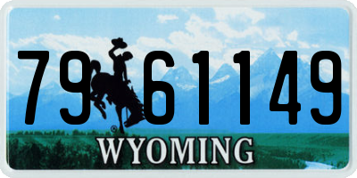 WY license plate 7961149