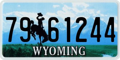 WY license plate 7961244