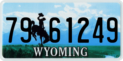 WY license plate 7961249