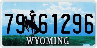 WY license plate 7961296