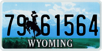 WY license plate 7961564