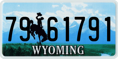 WY license plate 7961791