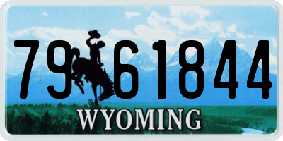 WY license plate 7961844