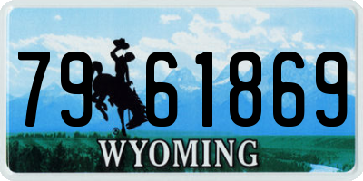 WY license plate 7961869