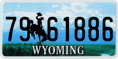 WY license plate 7961886
