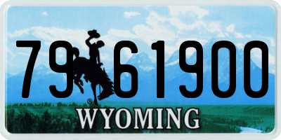 WY license plate 7961900